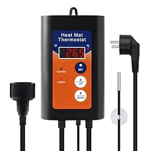 OROOBA¨ Digital Heat Mat Thermostat 1000W 230V 41-108_ Temperature ...