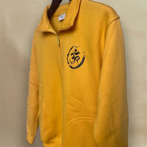 Om Yellow Winter Jacket – DharmApanah by The Jaipur Dialogues