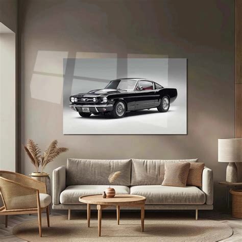 Car Metal Poster | 1965 Ford Mustang Fastback Metal Poster – Classic M ...