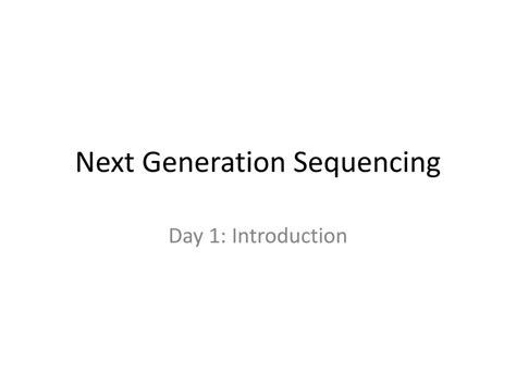 Next Generation Sequencing Introduction 的图像结果