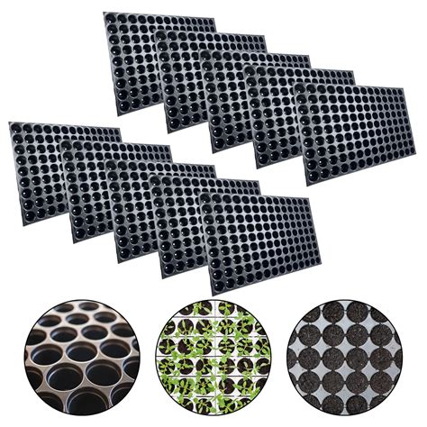 SUSHILA AGROFERT Seed Trays Kit 126 Cavity Set of 10 Seedling Trays for ...