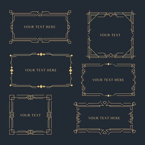 Cornice art deco dal design piatto | Vettore Gratis