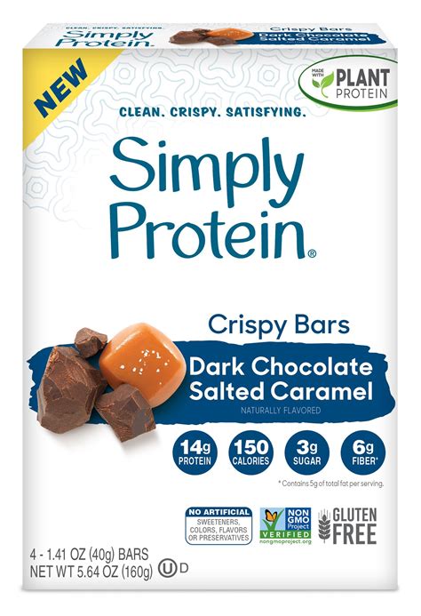 Deliciously Nutritious SimplyProtein Crispy Bar - Dark Chocolate Salted ...