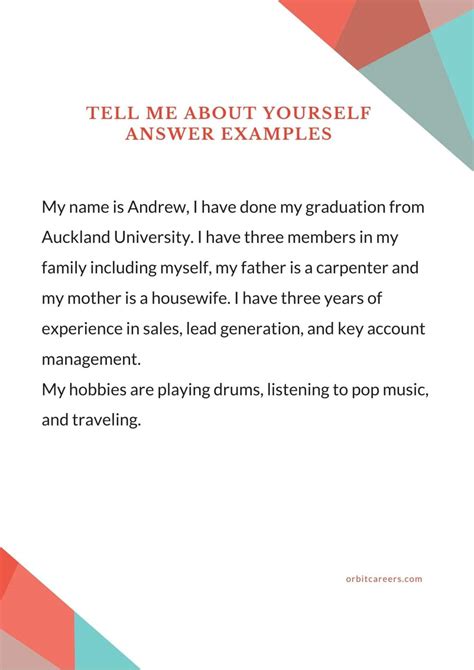 Background Information About Yourself Example 的图像结果