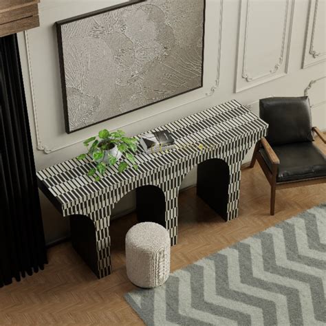 Bone Inlay Console Table
