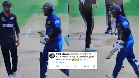 "I've never seen Angelo Mathews get to crease so quick" - Fans react as ...