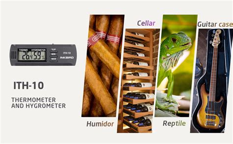Inkbird ITH-10 Digital Thermometer and Hygrometer Temperature Humidity ...