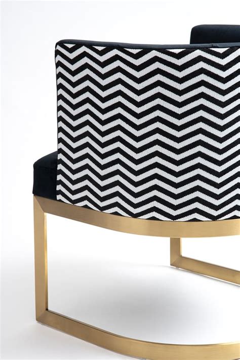Zig-Zag Dining Chair – Brushed Brass Base