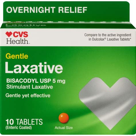 CVS Health Gentle Laxative Bisacodyl USP Tablets 5mg (Generic Bisacodyl)