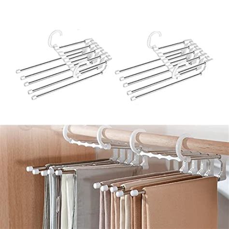 WAZDORF 5 in 1 Stainless Steel Foldable Hangers for Clothes Hanging ...