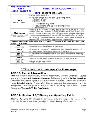 Simplified analysis of single stage transistor amplifier in CB ...