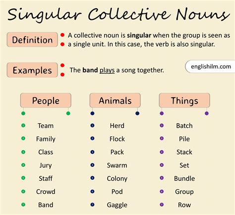 Singular Collective Noun Examples Compound Vs. Collective Nouns