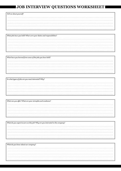 Interview Subheading Worksheet 的图像结果