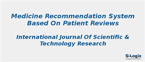 Medicine Recommendation System Based On Patient Reviews | S-Logix