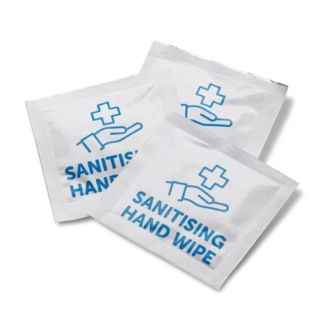 50 x Hand Sanitizing Wipes Individually Wrapped Small Wipes ...
