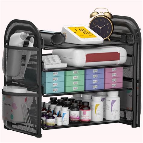 Amazon.com - LUCYCAZ 4-Tier Medicine Cabinet Organizer, Medicine ...