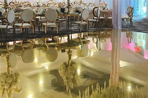 Mirror Gold Dance Floor Hire Services Sydney - Classy Event