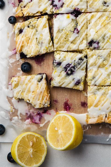 Zesty Lemon Blueberry Blondies | Recipe in 2025 | Lemon blueberry ...
