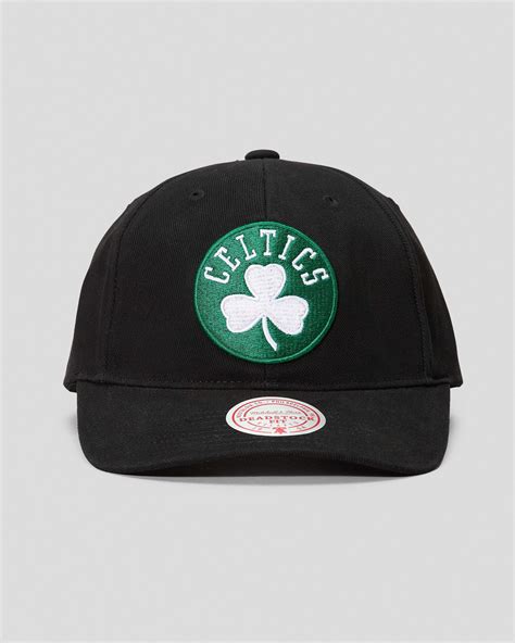 Shop Mitchell & Ness Boston Celtics Snapback Cap In Black - Fast ...