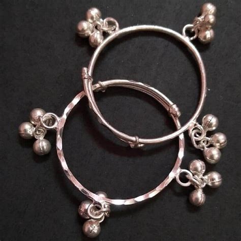 Silver Gifting Ideas For Babies | Baby Bangle, Kada, Nazaria, Anklet ...