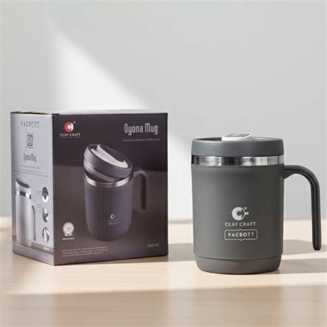 Vacbott Dyona Mug 400ml – PUF Insulated Double Walled | Leak-Proof Tra ...