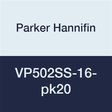 Parker Hannifin VP502SS-16-pk20 Industrial Ball Valve Seal, Locking ...