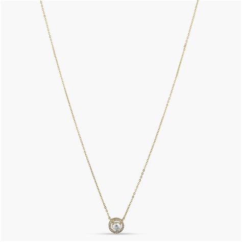 Discover Essence Gold Plated CZ Silver Pendant Necklace | Paksha ...