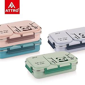 Buy ATTRO Stainless Steel Legacy 2 Insulated Lunch Box with Two ...
