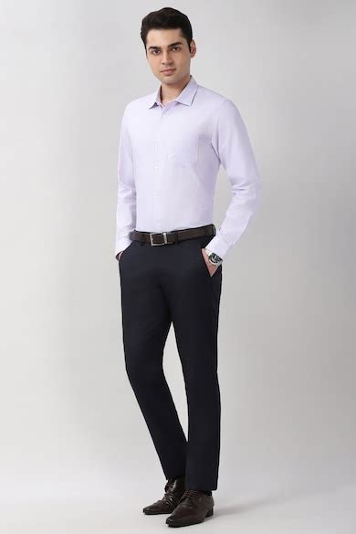 Buy Men Lilac Slim Fit Full Sleeves Formal Shirt Online - 40062087 ...