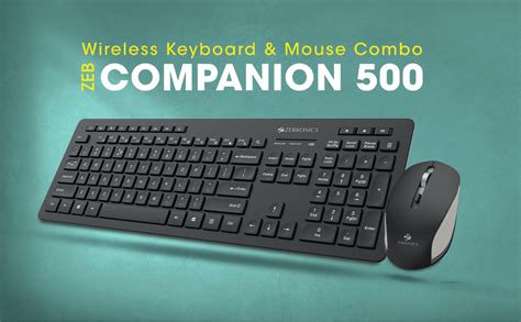 Amazon.in: Buy Zebronics Zeb-Companion 500 2.4GHz Wireless Keyboard ...