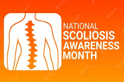 Premium Vector | National Scoliosis Awareness Month Vector illustration