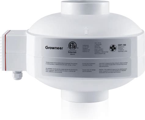 Amazon.com: GROWNEER 4 inch Radon Mitigation Fan System - Ultra Quiet ...