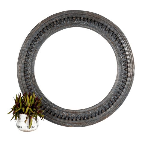 Shop Neenan Round Mirror Grey at Nismaaya Decor