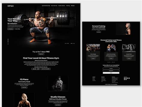 Gym/Fitness Website Landing Page by Afaq on Dribbble