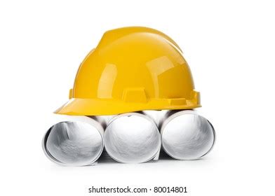 Drawings Hard Hat Isolated On White Stock Photo (Edit Now) 80391493