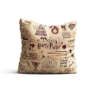 Buy MC SID RAZZ - Harry Potter Satin Infographic Red Design Cushion ...