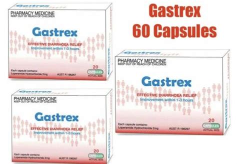Gastrex 2mg 65 Capsules (Loperamide) Imodium Gastro India | Ubuy