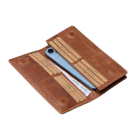 Stylish Genuine Leather Phone Wallet - Protection and Convenience