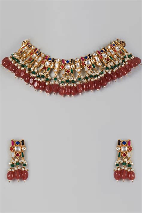 Vilandi Pachi Kundan Set – Amreli Jaipur