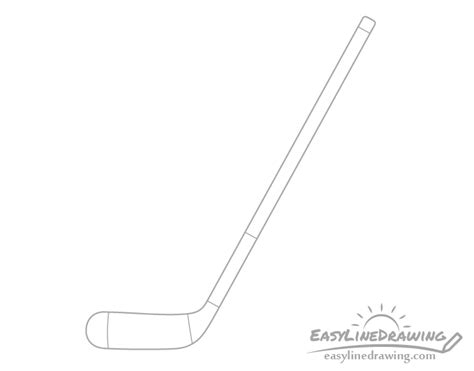 How to Draw a Hockey Stick Step by Step - EasyLineDrawing