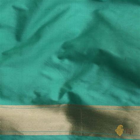 Light Turquoise Blue Pure Katan Silk Banarasi Handloom Saree - Tilfi