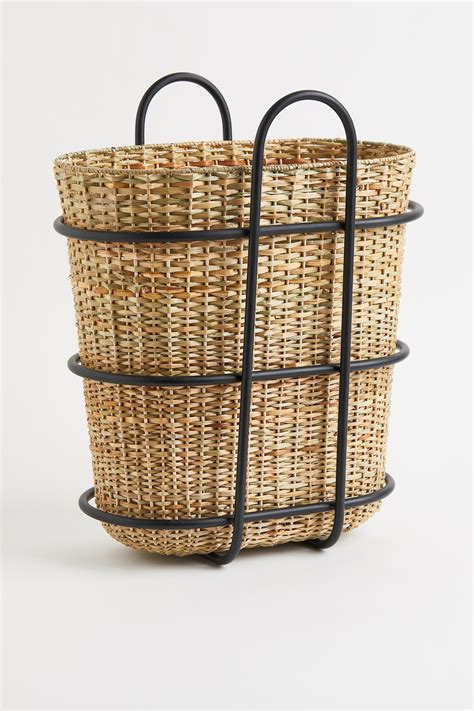 Braided storage basket - Black/Beige - Home All | H&M IN