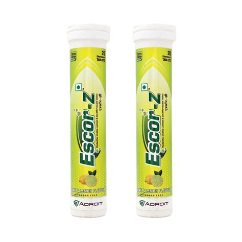 Escor Z 20 Tablets (Lime And Lemon Flavour) Pack of 2 - Cureka - Online ...