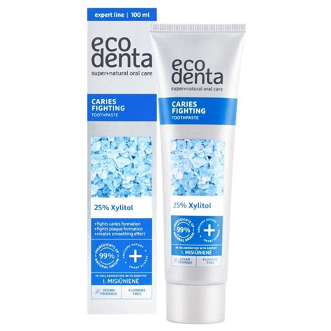 Ecodenta Caries Fighting Toothpaste with Xylitol, Coriander and Lime- 100 ml - Karma.no