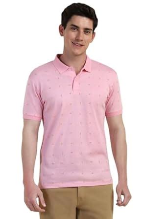 Allen Solly Men's Regular Fit T-Shirt (ASKPQRGFZ70639_Pink : Amazon.in ...