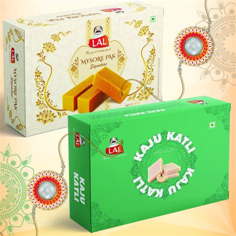 Lal Sweets Combo Pack of Mysore Pak Signature 400g and Kaju Katli 400g ...