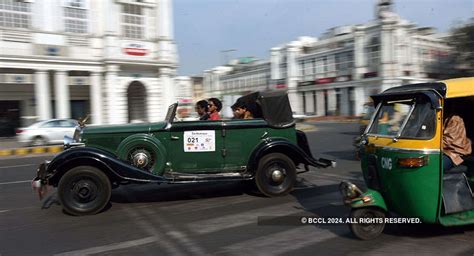 A vintage car takes part in the 52nd edition of 'The Statesman Vintage ...