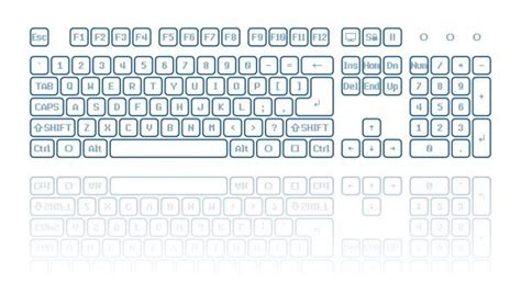 Виртуальная клавиатура — стоковая иллюстрация | Клавиатура, Векторные ...