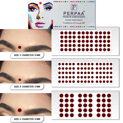 PERPAA Dark Maroon Colour KUMKUM Bindi For Women Pack of 3 Flaps (PBF3 ...