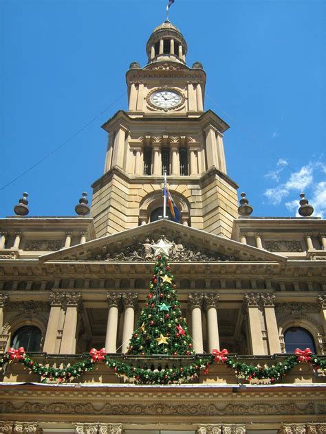 Sydney - City and Suburbs: Sydney Town Hall, Christmas